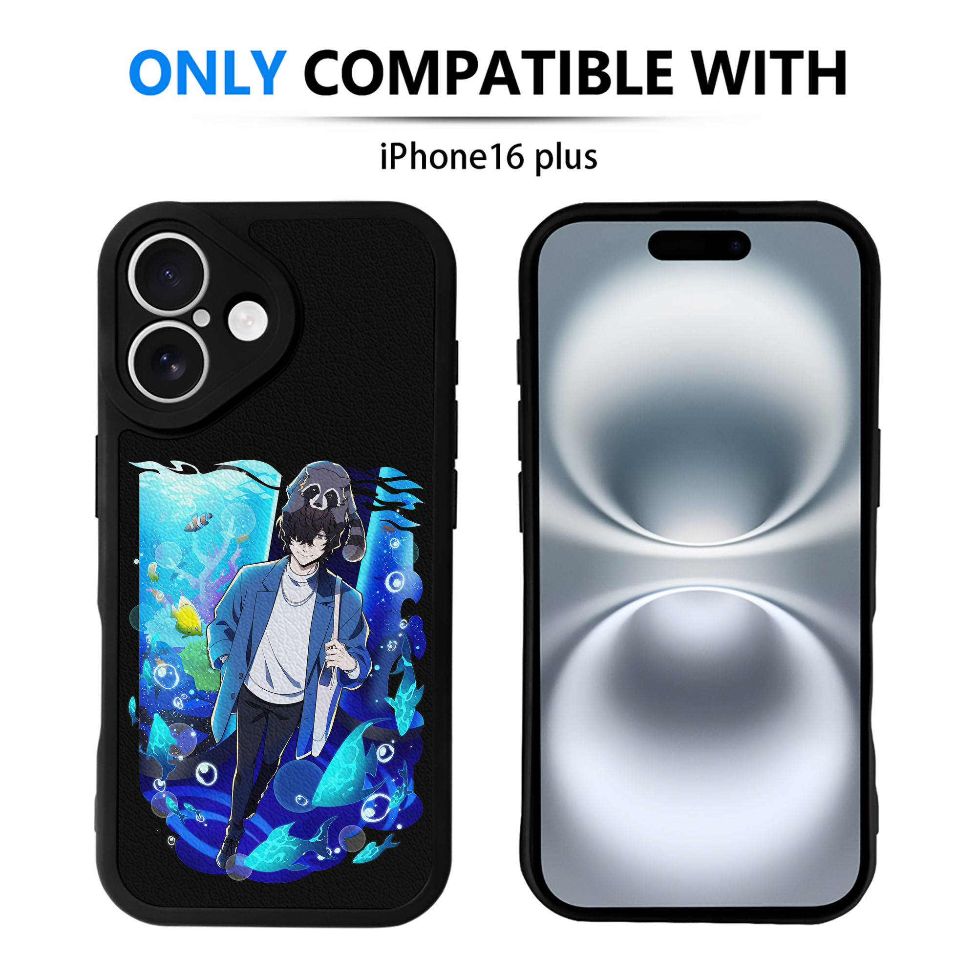 （画像用） 文豪ストレイドッグス Bungo Stray Dogs 【iPhone 16シリーズ対応】シリコンスマホケース（レザー調） 材質：シリコン